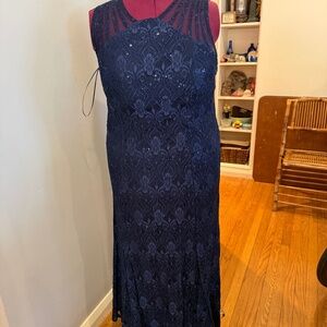 Lace and Sequin blue formal